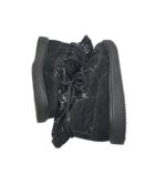 Ghete dama Fanky Shoes 38, material textil, negru, imblanite - imagine 4