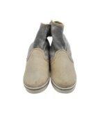 Botine dama Vans 39, material textil, gri crem - imagine 3