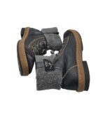 Ghete dama Rieker 39, imitație de piele, piele intoarsa, albastru, imblanite - imagine 4