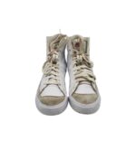 Tenisi  dama NIke 38, piele, piele intoarsa, alb - imagine 3