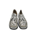 Mocasini dama Naturlaufer 41, piele, gri alb - imagine 3