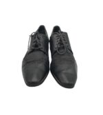 Pantofi barbati Andre 40, piele, material textil, negru - imagine 3