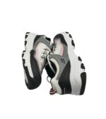 Adidasi dama Skechers D'lite Cousin, imitatie de piele, material textil, alb gri - imagine 4