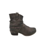 Botine dama Rieker 38, imitatie de piele, maro , imblanite