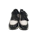 Adidasi copii 38, imitatie de piele, material textil, negru alb - imagine 3