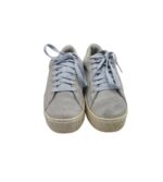 Adidasi dama Puma 36, piele intoarsa, gri - imagine 3