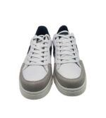 Adidasi barbati  Polo Mc , imitatie de piele, alb gri - imagine 3