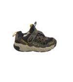 Adidasi copii Skechers 36, material textil, imitatie de piele, gri negru