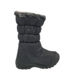 Cizme dama 39, imitație de piele, material textil, negru, imblanite