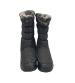 Cizme dama 39, imitație de piele, material textil, negru, imblanite - imagine 3