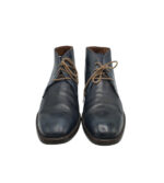 Ghete barbati Lloyd 43, piele, piele intoarsa, albastru - imagine 3