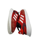 Adidasi barbati Adidas 42, material textil, piele intoarsa, rosu - imagine 4