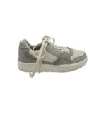 Adidasi dama George 39, imitatie de piele, alb gri