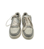 Adidasi dama George 39, imitatie de piele, alb gri - imagine 3