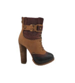 Botine dama River Island 36, piele, imitatie de piele, maro