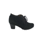 Botine dama Caprice 41, piele intoarsa, negru