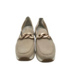 Mocasini dama Rieker 42, piele intoarsa, bej - imagine 3