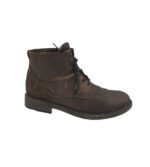 Ghete barbati Lloyd 46, piele, piele intoarsa, maro