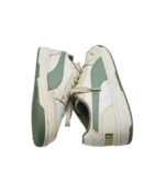 Adidasi dama Puma 37, piele, imitatie de piele, alb verde - imagine 4