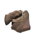 Botine dama 38, material textil, bej - imagine 4