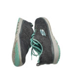 Adidasi dama Skechers 39, material textil, gri - imagine 4