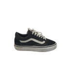 Tenisi copii Vans 36, material textil, piele intoarsa, negru