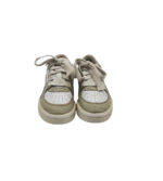 Adidasi copii Puma 28, imitație de piele, alb gri - imagine 3