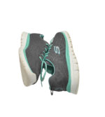 Adidasi dama Skechers 39, material textil, gri - imagine 4