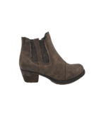 Botine dama Rieker 39, imitatie de piele, maro