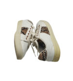 Adidasi dama New Look 37, imitatie de piele, alb maro - imagine 4