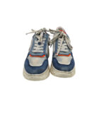 Adidasi dama 36, piele, alb albastru - imagine 3