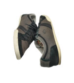 Tenisi barbati Lacoste 44.5, material textil, piele intoarsa, negru gri - imagine 4