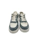 Adidasi dama Sport 37, imitație de piele, alb albastru - imagine 3