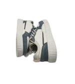 Adidasi dama Sport 37, imitație de piele, alb albastru - imagine 4