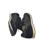 Adidasi dama Chelsee 39, piele intoarsa, piele,  negru - imagine 4