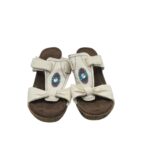 Saboti dama Supremo 39, imitație de piele, alb - imagine 3