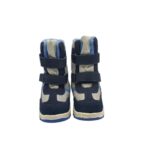 Cizme copii  26, imitație de piele, material textil, gri albastru , captusite - imagine 3