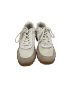 Adidasi barbati Mango 41, material textil, piele intoarsa, alb gri - imagine 3