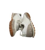 Adidasi barbati Mango 41, material textil, piele intoarsa, alb gri - imagine 4