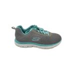 Adidasi dama Skechers 37, material textil, gri
