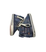 Tenisi dama Diesel 37, material textil, albastru - imagine 4