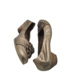 Pantofi dama Gabor 41, piele, auriu - imagine 4