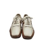 Pantofi barbati 46, piele, alb maro - imagine 3