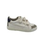 Tenisi dama F & F, 38, imitație de piele, piele intoarsa, alb gri