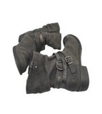 Cizme dama Graceland, 38, material textil, gri - imagine 4