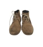 Ghete barbati 42, piele intoarsa, maro - imagine 3