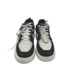 Adidasi dama 42, imitație de piele, alb negru - imagine 3