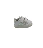 Adidasi copii Adidas 21, imitatie de piele, alb