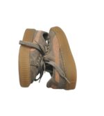 Adidasi dama Puma 35.5, piele intoarsa, gri - imagine 4