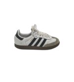 Adidasi barbati Adidas 40, piele, piele intoarsa, alb gri